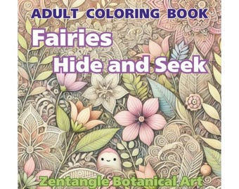 Fairies Hide and Seek – Printable Coloring Pages | Digital Download by HANAMIN