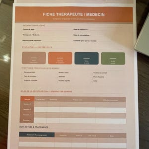 Post burnout journal imprimable pour visite chez médecin | Téléchargement Instantané PDF Format A4