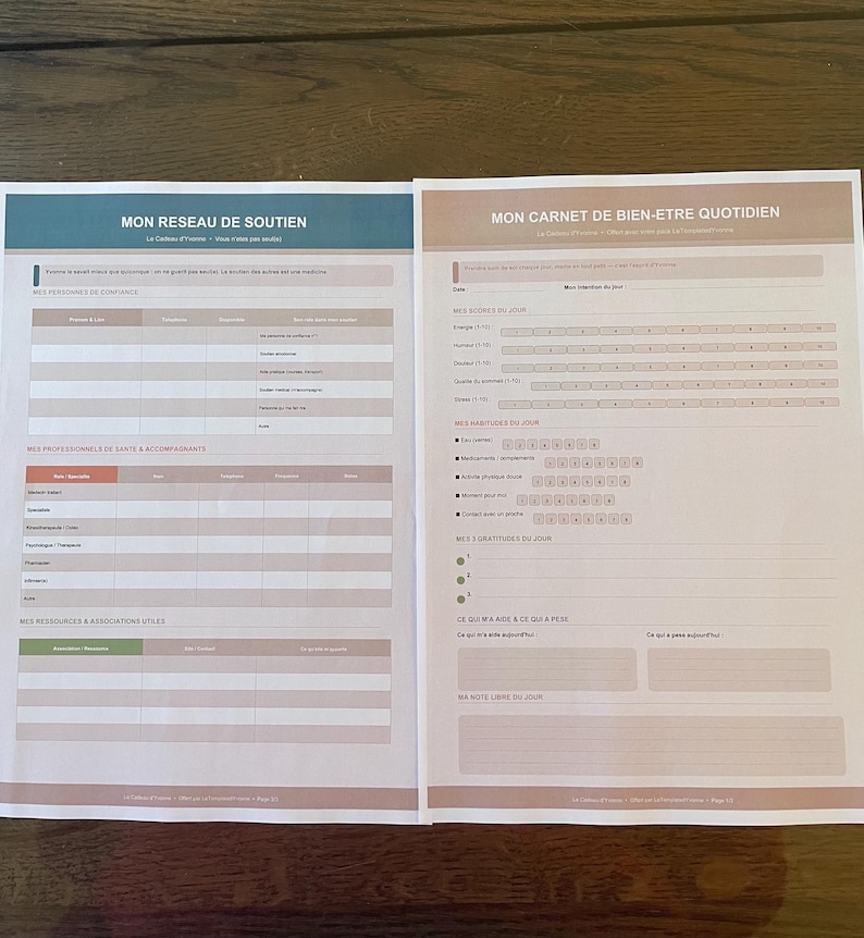 Post burnout journal imprimable pour visite chez médecin | Téléchargement Instantané PDF Format A4
