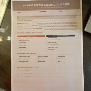 Post burnout journal imprimable pour visite chez médecin | Téléchargement Instantané PDF Format A4