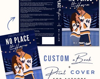 Custom Illustrated Book Cover for Authors | Personalized E-Book & Paperback Cover | Romance, Fantasy  Custom Cover Design