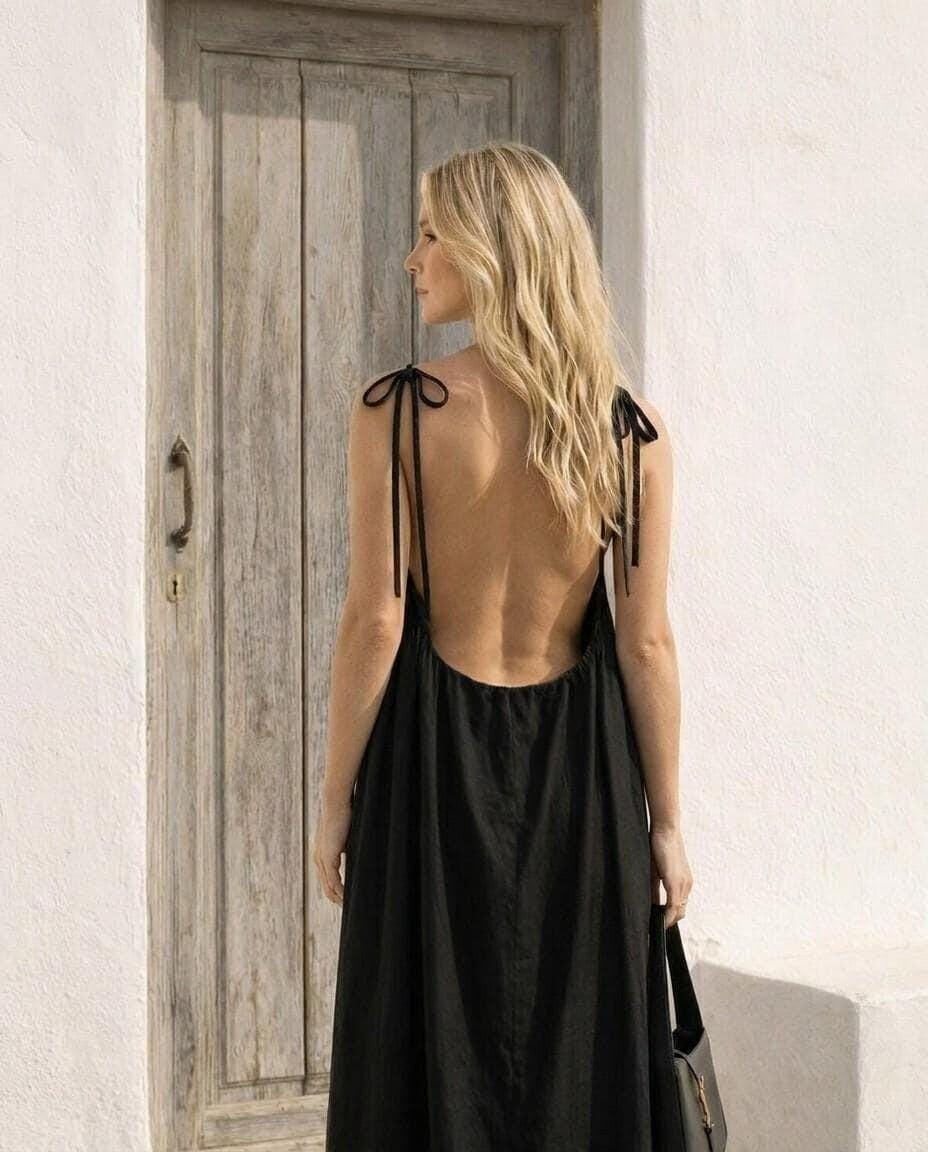 backless polka dot dress Michelangelo Midi – Enduring Kairos Sleeveless Neckline Two (Tasteful) Outfits Perfect Color:As on photo ACUP