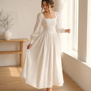 drop waist wedding guest dress with sleeves A-Line Midi Wedding Guest Dress with Half Sleeves main image 1