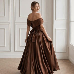peach brown color dress Formal dark peach color dress