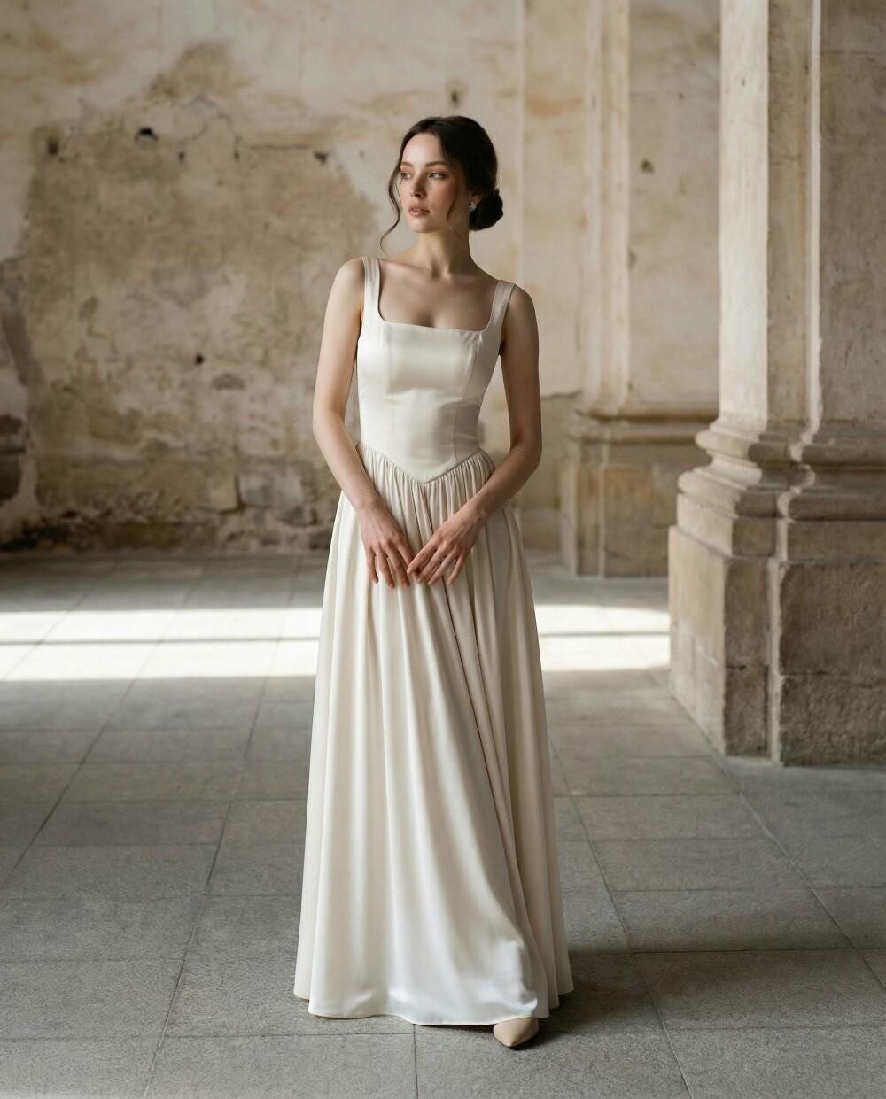 Crinkle Wedding Dress