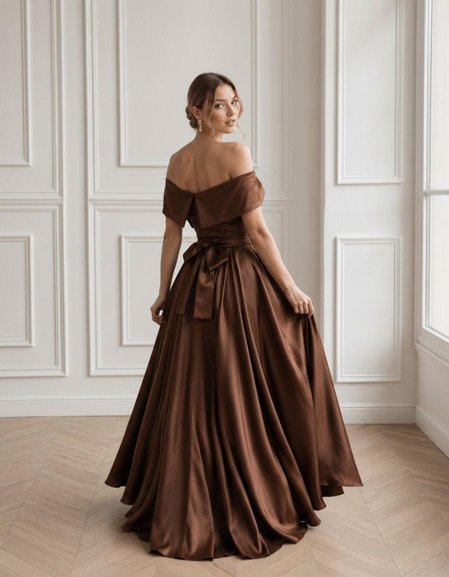 cream satin dress long Iris Sleeve Maxi / Blush Gold | MESHKI Color:WhiteF ladies wedding dress pdf pattern Boat Neck Short Sleeve 3% Elastane) Lining (90%