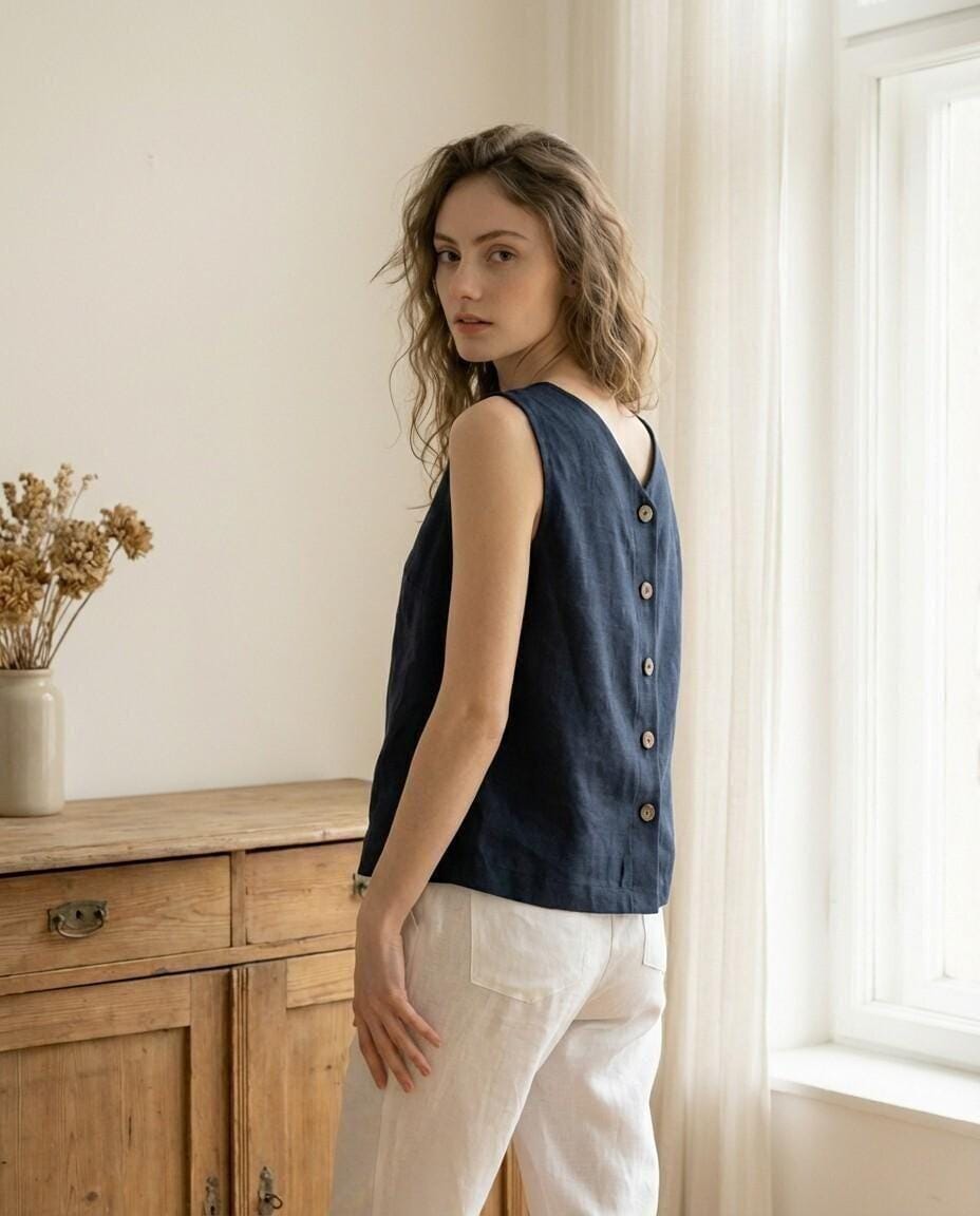 Back Button Tops - Etsy