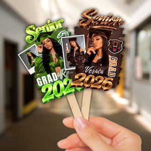 Grad Fan 2026 Canva Editable Template, Graduate Fans Senior, Graduation Sign, Class of 2026 Graduation Paddle, Graduation Fan, DIY Canva