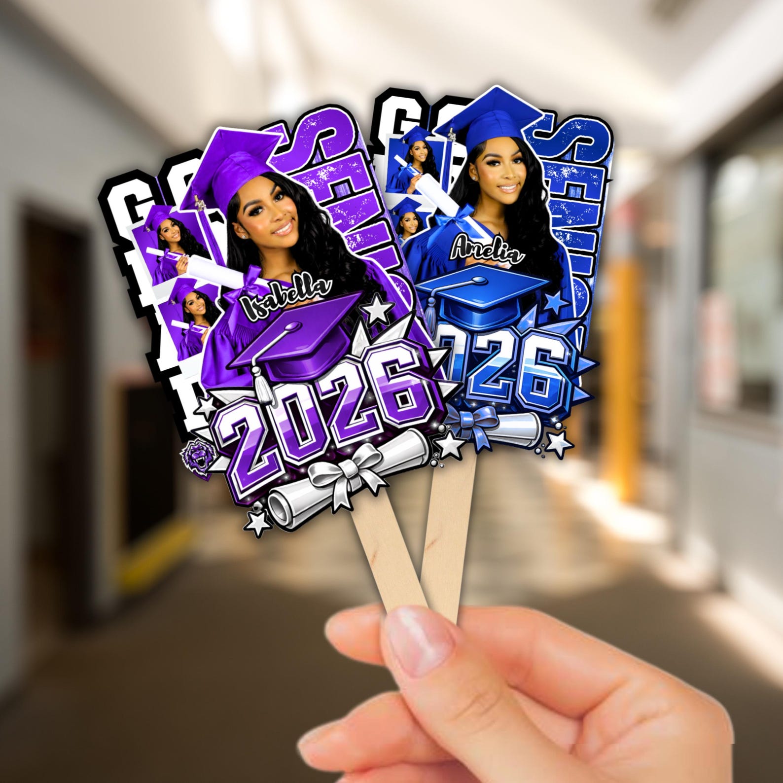 Editable Graduation Fan Templates, Grad Fan 2026, Class of 2026 ...