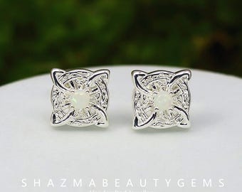 Sterling Silver Witch's Knot Earrings, Lucky Talisman Protection
