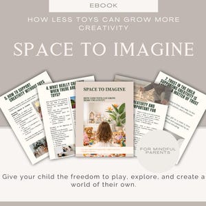 E-book sobre parentalidade consciente: Menos brinquedos, mais criatividade (Download digital em PDF A4)