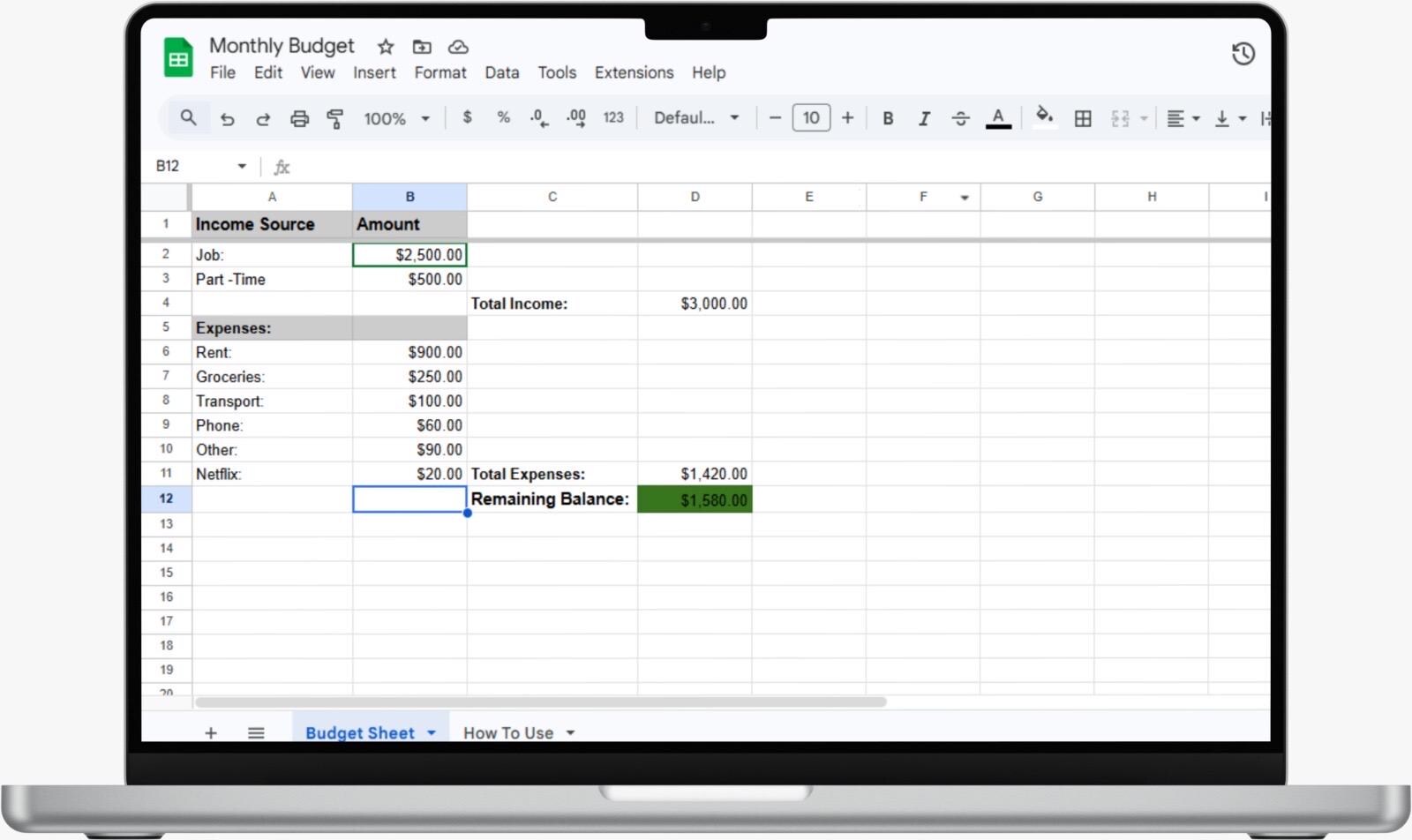 Monthly Budget Planner Excel Template | Income & Expense Tracker ...