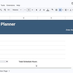 May include: Screenshot of a digital 9-5 Weekly Work Planner spreadsheet. The top section is a dark blue banner with the title "9-5 Weekly Work Planner" and the week of March 2. The spreadsheet includes sections for priorities and deadlines.