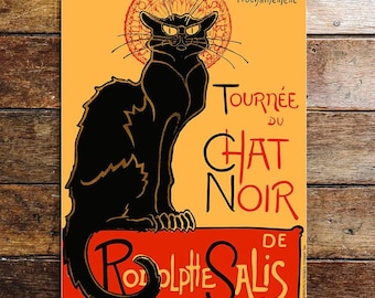 Tournee du Chat Noir Metal Sign – Vintage French Cat Poster Wall Plaque