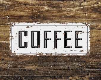 Coffee Metal Sign – Vintage Kitchen Wall Plaque for Home Café Decor