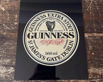 "Guinness-Metallschild ""Guinness"" - Vintage-Werbeschild für die Hausbar und das Pub-Dekor."