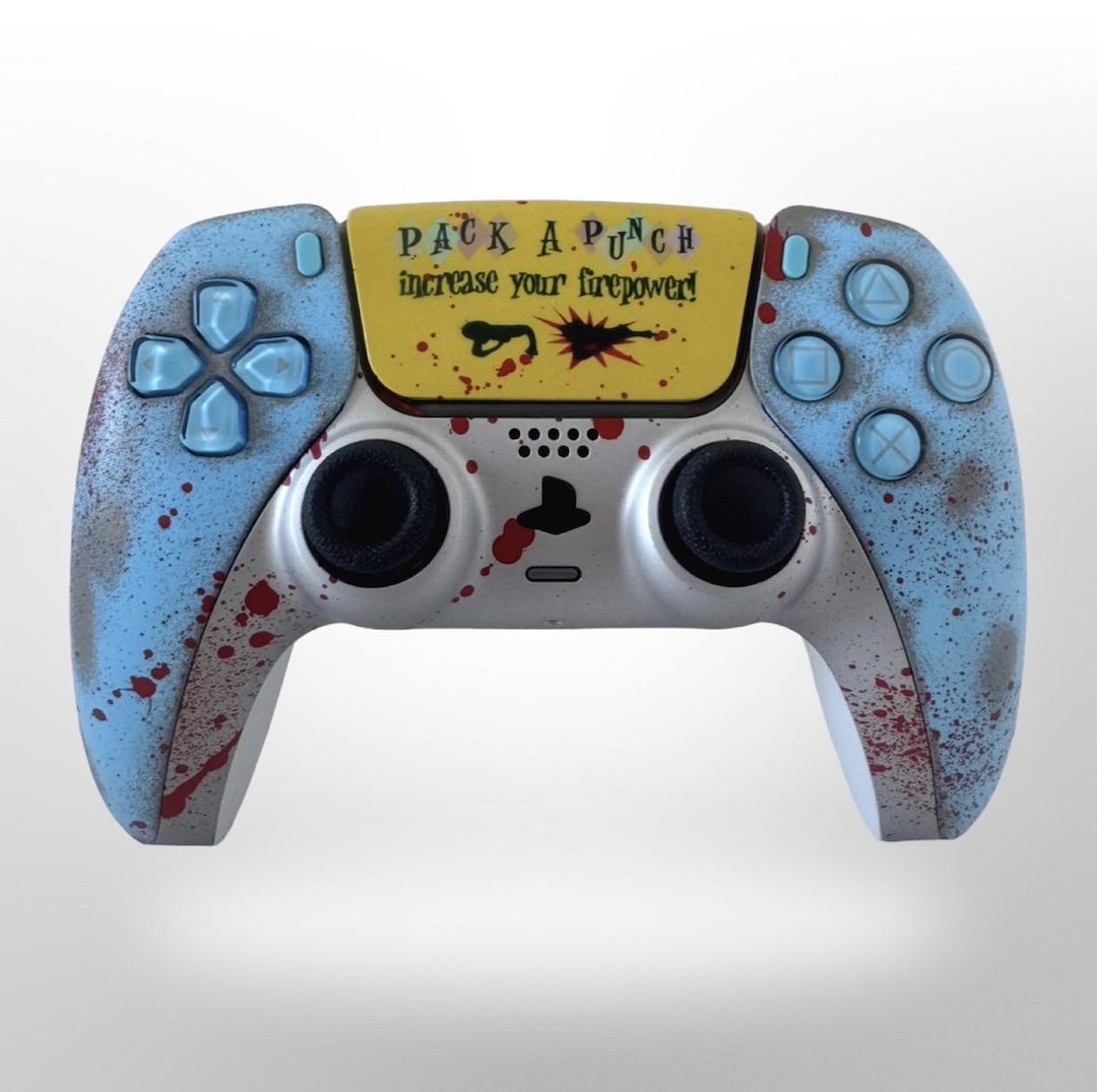 Custom Painted Ps5 Controller - COD Zombies Weapon Upgrade Pack a Punch ...
