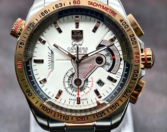 Vintage Tag Heuer Grand Carrera Calibre 36 Date Indicator Men's Wrist Watch Free Shipping