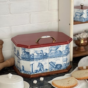 Vintage Ceramic Bread Box - Etsy