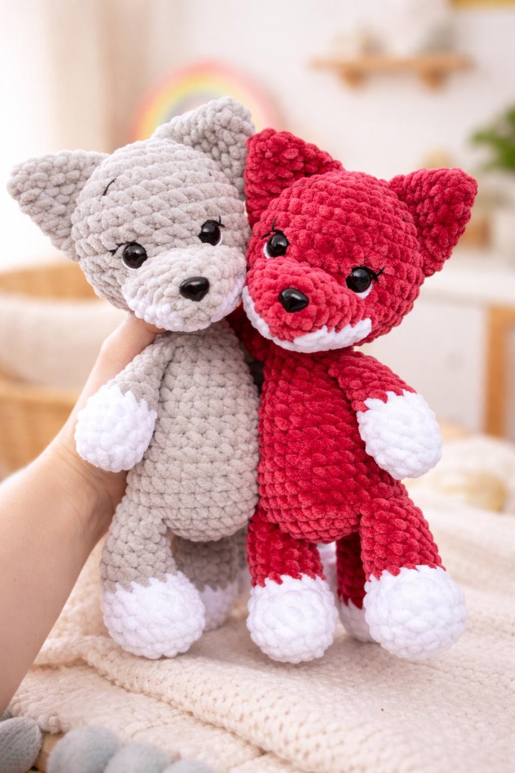 30 Wolf Crochet Patterns to Stitch for Woodland Decor, Gifts, and Amigurumi Displays 32 Fox and Wolf Crochet Pattern Set
