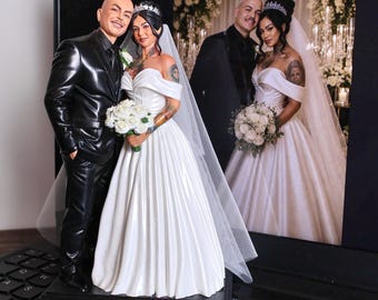 Figurine de couple personnalisée 3D, décoration de gâteau de mariage, cadeau pour les amoureux