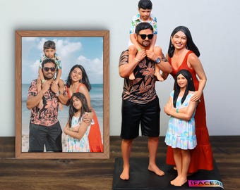 Custom 3D Figurine, Personalized sculpture from photos , Gift for Family