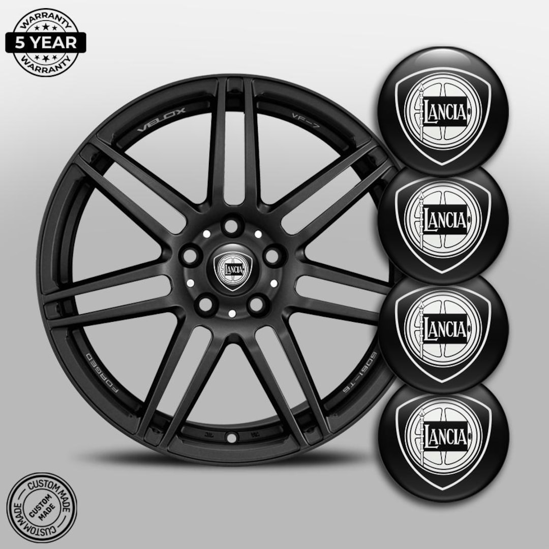 3D Domed Wheel Center Cap Stickers Set of 4 – Waterproof Epoxy Resin ...