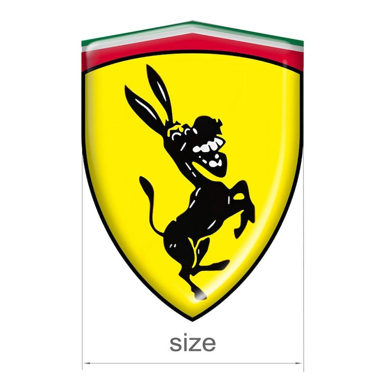 Donkey Custom 3D Domed Epoxy Resin Side Badge Emblem Decal | Funny Car ...