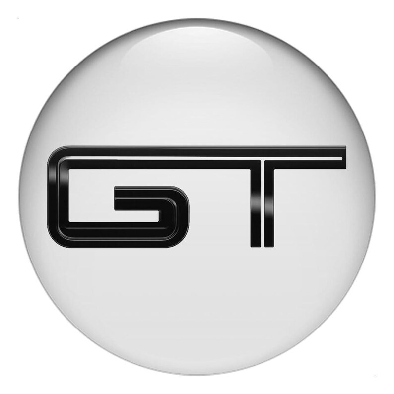 Set of 4 GT Wheel Center Cap Stickers – 3D Domed Epoxy Resin Car Rim ...