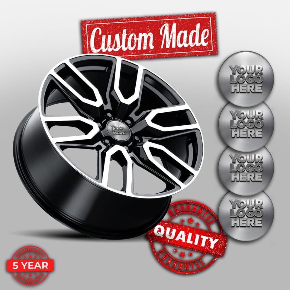 Personalized Wheel Center Cap Stickers – Set of 4 Custom 3D Domed Epoxy ...