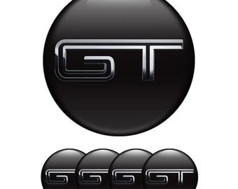 Juego de 4 pegatinas para tapacubos GT: calcomanías 3D de resina epoxi abovedada con logotipos para llantas, emblemas personalizados para tapacubos, accesorios impermeables para autos