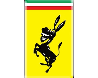 Donkey Custom 3D Domed Epoxy Resin Side Badge Emblem Decal | Funny Car Badge | Self-Adhesive Fender Sticker | Shield Auto Emblem | 1pc