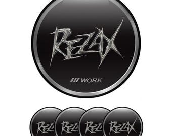 Juego de 4 pegatinas para tapas centrales de ruedas: calcomanías 3D con logotipo de resina epoxi abovedada para llantas, emblemas impermeables para tapacubos.