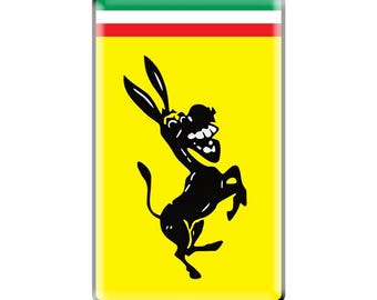 Adesivo distintivo laterale in resina epossidica 3D personalizzato Donkey / Stemma divertente per auto / Adesivo per parafango autoadesivo / Emblema per auto con scudo / 1 pezzo