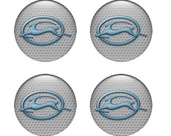 Pegatinas personalizadas para tapas centrales de ruedas, resina 3D abovedada / Calcomanías personalizadas con logotipo para llantas / Juego de 4 emblemas para tapacubos / Accesorios personalizados para automóviles