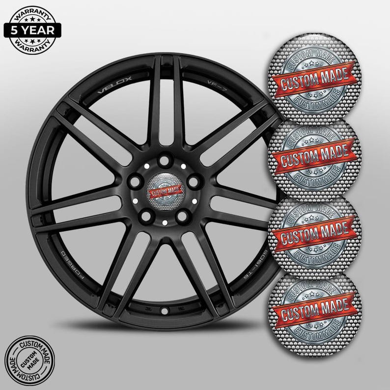 Unique Rim Caps Custom Wheel Center Cap Decals (set of 4) – Personalized 3D Domed Epoxy ...