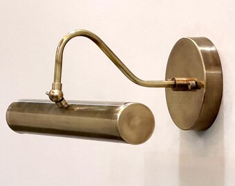 Moderne Messing Bilderleuchte | Vintage Wandhalterung, verstellbarer Arm, Wohnkultur