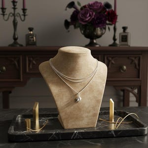 Python Vertebra Bone Necklace • Sterling Silver Chain • Real Snake Bone Jewelry • Gothic Natural History