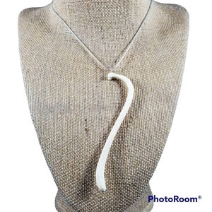 Raccoon penis bone baculum sterling silver chain necklace