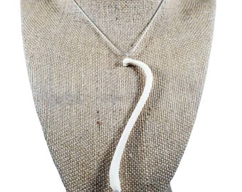 Raccoon penis bone baculum sterling silver chain necklace