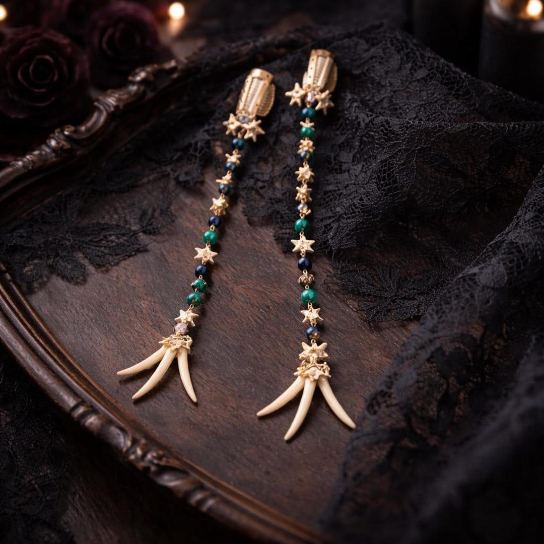 Fox Rib Rattlesnake Vertebrae Hair Pins • Lapis Lazuli, Malachite ...