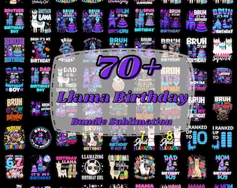 PNG de llama divertida para cumpleaños / Piñata de llama "Es mi cumpleaños" para niños, niñas y familias para Cricut y Silhouette / Archivos de cumpleaños para manualidades
