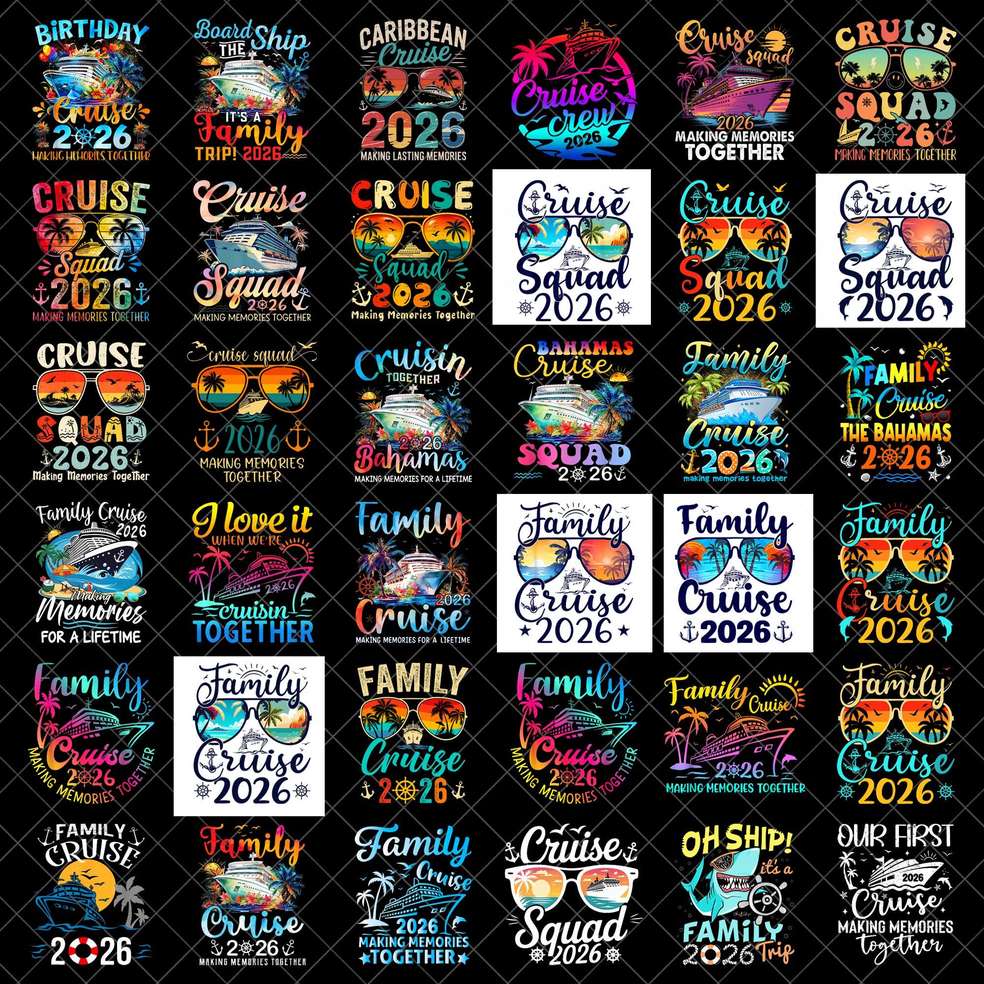 Cruise 2026 PNG Bundle | Family Cruise Trip PNG | Birthday Cruise ...