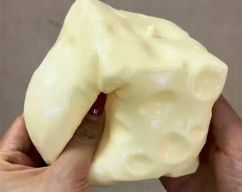 Jumbo Schweizer Käse Squishy Spielzeug | Viral TikTok Fidget, Stress Relief Sensorisches Werkzeug