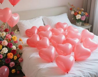 20/50 ballons coeurs en bonbon macaron de 30 cm (12 po.) - Ballon coeur en latex pastel pour décoration de table de mariage - Globos de fête d'anniversaire romantique et de douche d'enfants