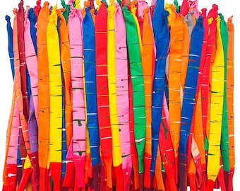 100 Stück lange Raketenballons in verschiedenen Farben, quietschende Latexballons, Partyballons zum Modellieren, Dekoration für Kindergeburtstage