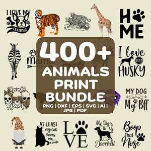 Animal Prints SVG Bundle, Leopard Pattern SVG,Cow Zebra Tiger Skin, Commercial Use Cut Files for Cricut Silhouette, Vector Clipart (dxf,png)