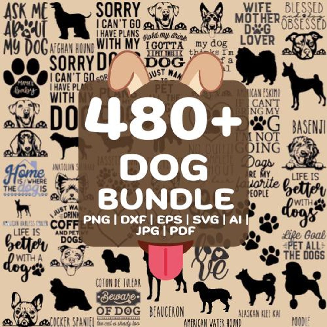 Dog SVG Bundle | Puppy Cut Files for Cricut | Pet Clipart Commercial ...