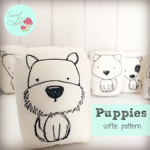 Pattern to sew your own puppies and kitten dolls