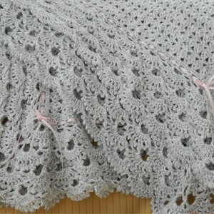 Crochet Baby Blanket, Shell Design With Intricate 4 Tier Edging,baby ...